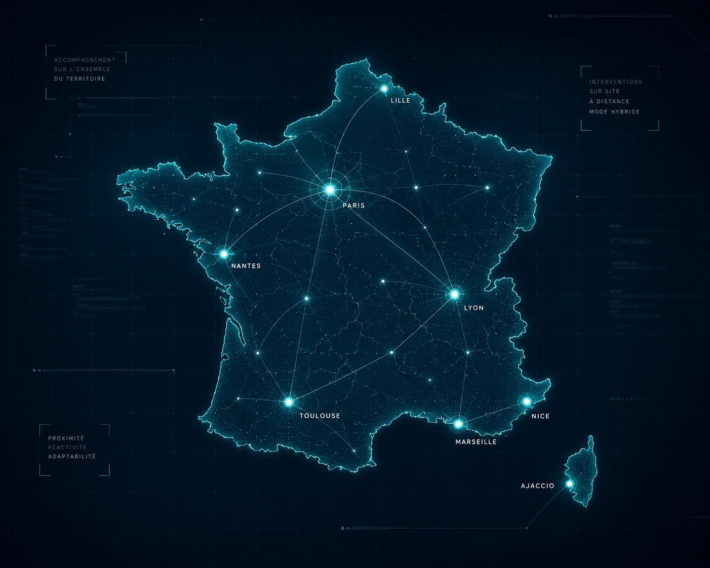 Carte de France DT4U - intervention sur l'ensemble du territoire